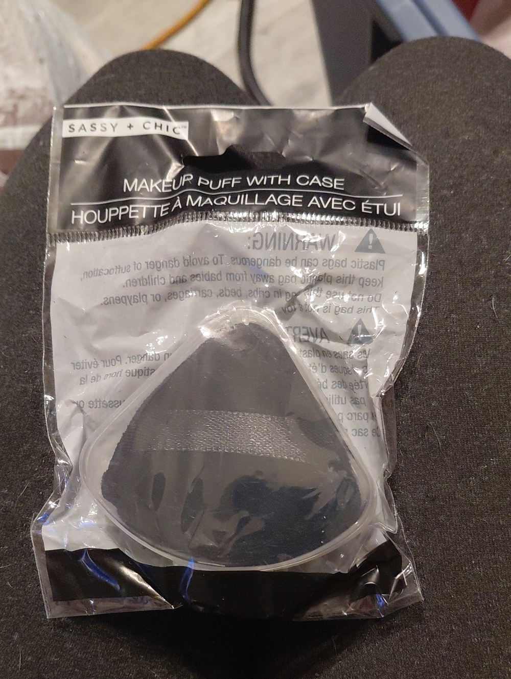 5/$10 Must Bundle Sassy + Chic Black Makeup Puff with Case